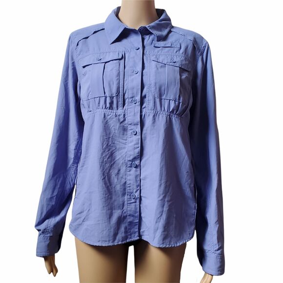 Magellan Sportswear Women's button up top sz M - Picture 1 of 12